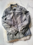 Kurtka skorzana Hudson Rozm L Szara zr Stojka