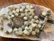 Stary Różaniec Francja Masa Perłowa Krzyż