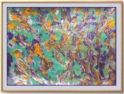 "Flower dance " oryg. autorski obraz akrylowy z certyfikatem