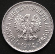 Polska 1 złoty 1974 - stan 1/2