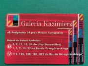KRAKÓW    -  KARTA - BILET  /  GALERIA
