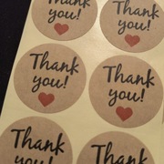 Naklejki Thank you dziękuję 10 sztuk