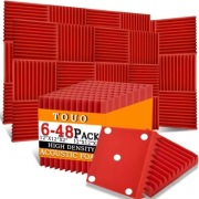 Czerwony Panel Akustyczny Klin Studio Izolacja Akustyczna