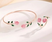 Zestaw biżuterii bransoletka pierścionek regulowane do sukienki wizytowej