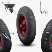 Koło do taczki poliuretanowe z osią Arebos 