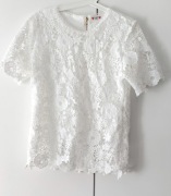Biała koronkowa koszulka M/L