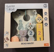 Trefl, Bobaski i Miś, labirynt z drewnianymi koralikami,  BEAD MAZE 