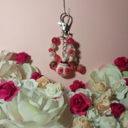 Handmade brelok panda truskawka w czekoladzie 