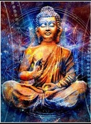 Haft diamentowy siedzący budda 45x35cm