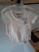 Body 3szt bodziaki krótki rękaw 68 3-6m-cy NOWE pepco 