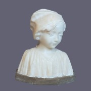Rzeżba alabaster Dziewczynka XIX/XX Art Nouveau 