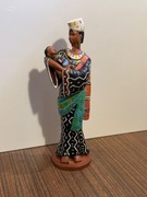 Ładna afrykańska figurka kobieta z dzieckiem 