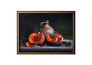 Martwa natura,, " Dynia i dzban", ręcznie malowany obraz olejny na płótnie