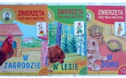 zestaw edukacyjnych książeczek Zwierzęta w zagrodzie, w lesie, w domu