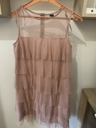 Sukienka pudrowy róż 36 s