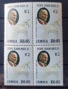 JP II - ZAMBIA 1991 - CHR. 161  K6 85/K2   RARYTAS !!!  NIEDOBITE PRZEDRUKI