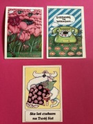 E.LUTCZYN , M.GOEBEL - POCZTÓWKI - „HUMOR” - 3 szt. - 1974/76 rok