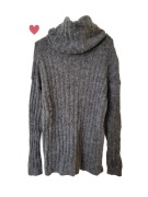 Sweter Esprit alpaka | miękki | golf | szary L XL XXL oversize