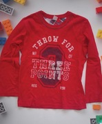 Czerwona koszulka bluzka z piżamy 5-6 lat rozm 110-116