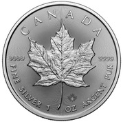 Srebrna moneta 5 DOLLARS Liść Klonu 2025 - 1 oz uncja srebro. Czytaj opis