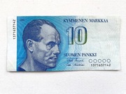 10 marek Finlandia Markkaa 1986