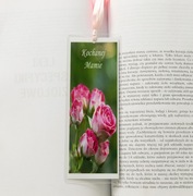 Zakładka do książki - róże dla mamy, rękodzieło