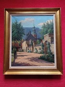 Stary obraz na płótnie FREDERIK SVENDSEN 1885-1975 .