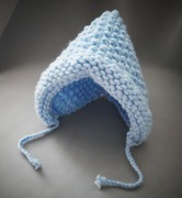 Czapka niemowlęca bonetka niebieska błękit 34-36