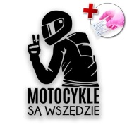 NAKLEJKA NA SAMOCHÓD AUTO LAPTOP - MOTOCYKLE SĄ WSZĘDZIE