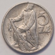 5 zł złotych 1959 r. rybak