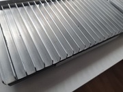 Stojak na płyty cd wykonany z alum.i sklejki,na 46 cd,ręczna robota 