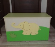 Kufer skrzynia 82x41x50 robiona na zamówienie ECRU
