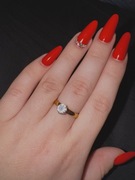 Pierścionek ze stali kolor złoty