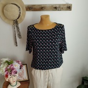 Stylowa bluzka damska M&S ,L, butelkowa zieleń, kratka, guziki