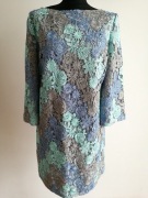 Włoska Sukienka R S M Gipiura Luksusowa Marka Bawełna Ołówkowa