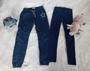Spodnie Dresowe dresy Legginsy Pepperts 146-152 dziewczęce Granatowe gratis