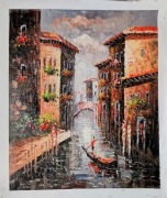 Obraz na płótnie ręcznie malowany. Wenecja 