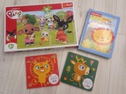 Maxi puzzle królik bing i książki fisher price zabawy w dżungli