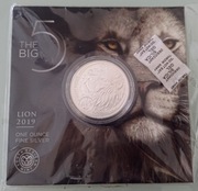 Big Five Lion 2019 Lew Srebro 1oz Moneta