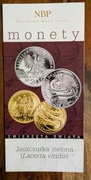 Folder NBP 2009  Jaszczurka zielona 20 i 2 zł