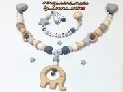 Zestaw upominkowy–ozdoba do wózka+zawieszka z imieniem na zamówienie