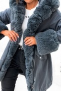 Kurtka parka mega futro 