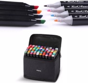 Dwustronne markery alkoholowe zestaw 80 sztuk