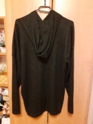Czarna bluza sweterek w prążki 42 XL