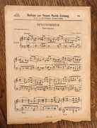 NOWA GAZETA MUZYCZNA Nuty "Późne lato" Ernst Heuser "Złamane serce" - 1911