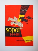 Sopot Plakat Jeździectwo Sport 1959 Woźnicki