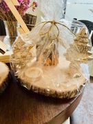 Szopka drewniana Bożonarodzeniowa, rękodzieło ręcznie wykonana 