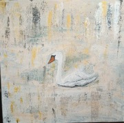 Obraz Łabędź 40x40. 