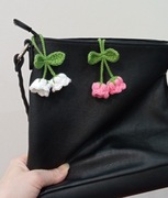 Dzwoneczki wykonane na szydełku, brelok 