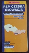 Rep. Czeska, Słowacja Mapa samochodowa 2001-2